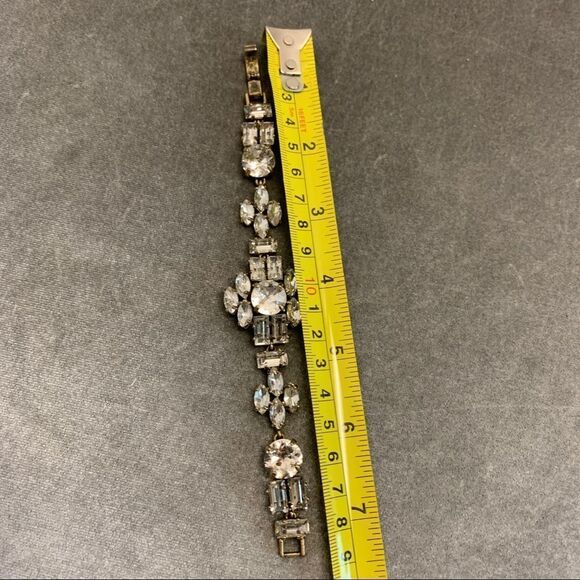 J. Crew Vintage clear crystal rhinestone bracelet - Picture 12 of 13